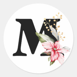 Adesivo Redondo inverno MONOGRAMMA alfabeto cirílico búlgaro  Clas