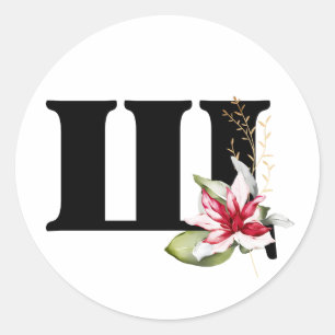 Adesivo Redondo inverno MONOGRAMMA alfabeto cirílico búlgaro Class