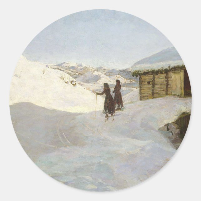 Adesivo Redondo Inverno na Vagsil em Telemark | Jacob Gloersen (Frente)