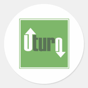 Adesivo Redondo Inversão de marcha