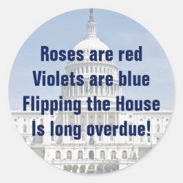 Adesivo Redondo Invertendo a Câmara dos Representantes