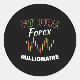 Adesivo Redondo Investidor Futuro Forex Millionaire