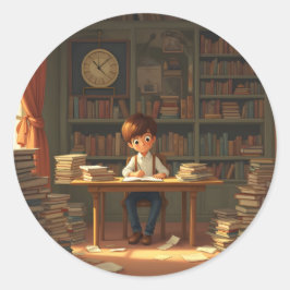 Adesivo Redondo Investindo Em Mim – Arte Motivacional Clássica