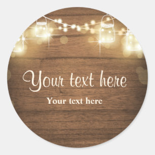 Adesivo Redondo Invólucro russo de madeira Elegante