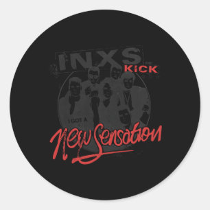 Adesivo Redondo Inxs Oficial Nova Foto de Banda de Sensação