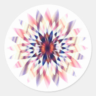 Adesivo Redondo Ioga cura do logotipo da aguarela da flor de Lotus