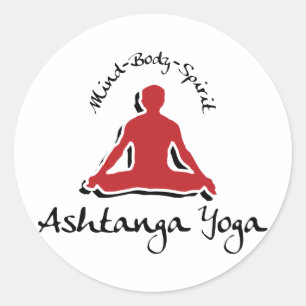 Adesivo Redondo Ioga de Ashtanga