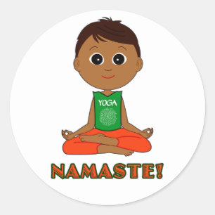 Adesivo Redondo Ioga Namaste