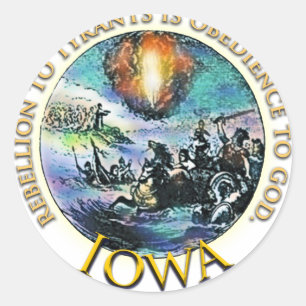 Adesivo Redondo Iowa Tea Party Sticker Packs
