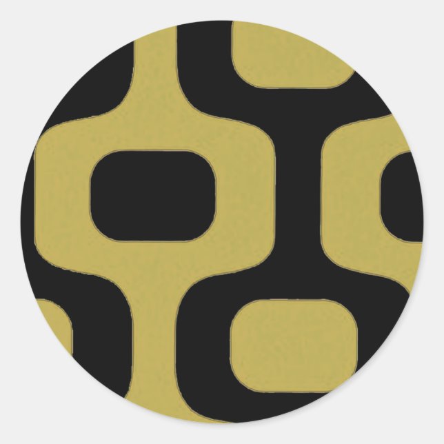 Adesivo Redondo Ipanema beach sidewalk design (Frente)