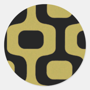 Adesivo Redondo Ipanema beach sidewalk design