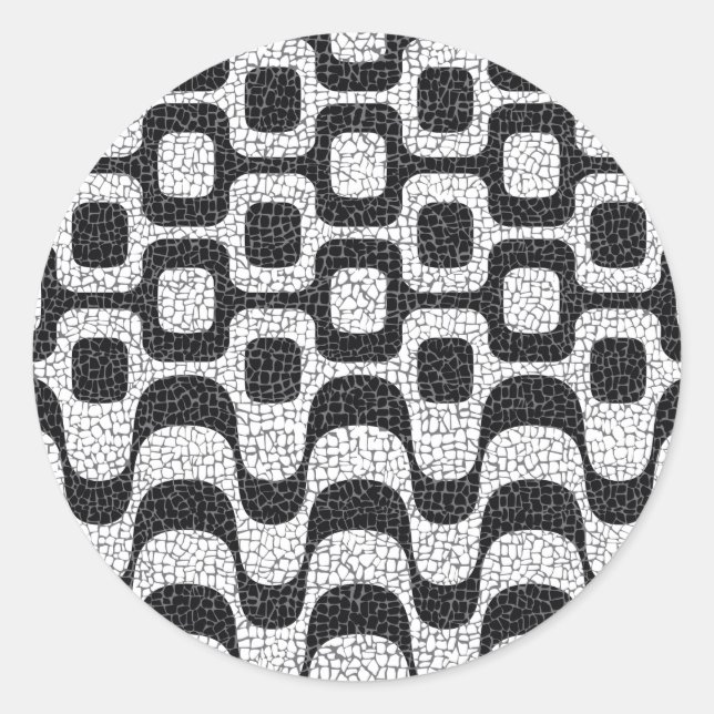 Adesivo Redondo Ipanema / Copacabana Boardwalk (Frente)