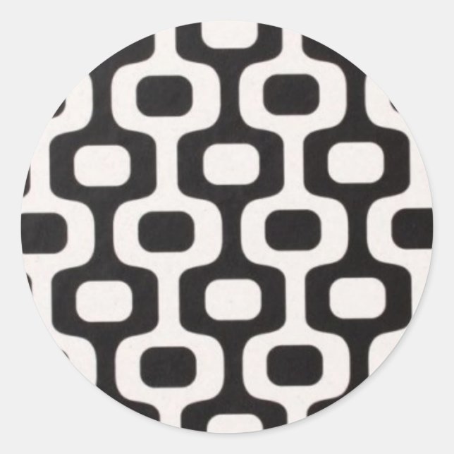 Adesivo Redondo Ipanema Leblon sidewalk Rio Brasil (Frente)