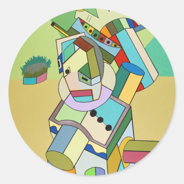 Adesivo Redondo "Ir para casa" por Ruchell Alexander (Frente)