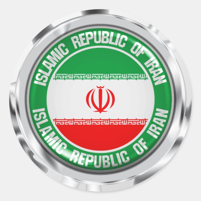 Adesivo Redondo Iran Round Emblem (Frente)