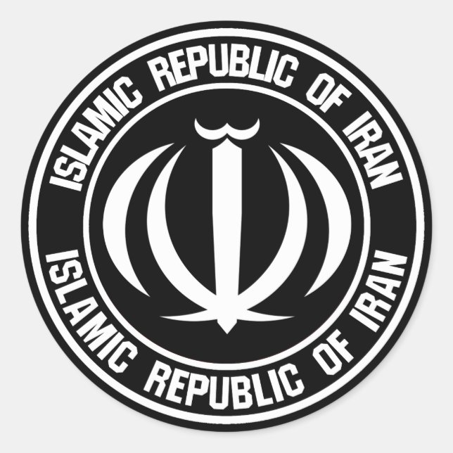 Adesivo Redondo Iran Round Emblem (Frente)