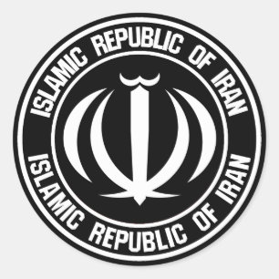 Adesivo Redondo Iran Round Emblem