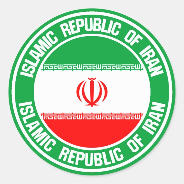 Adesivo Redondo Iran Round Emblem (Frente)