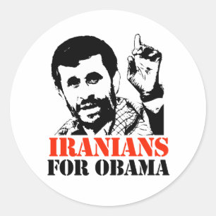 ADESIVO REDONDO IRANIANOS PARA OBAMA