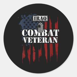 Adesivo Redondo Iraque - Iraque - Combate Veterano - Ditos Veteran