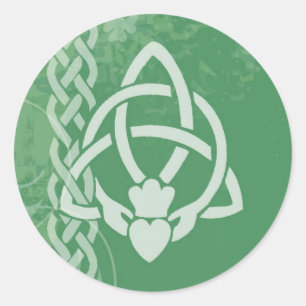 Adesivo Redondo Ireland Claddagh