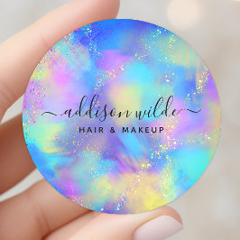 Adesivo Redondo Iridescente Opal Holográfico Sparkle