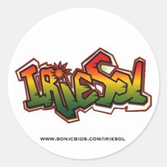 Adesivo Redondo Irie Sol Sticker (Frente)