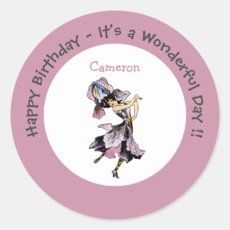 Adesivo Redondo Íris - Abastecimento da Flor Whimsical Fleur-de-Li