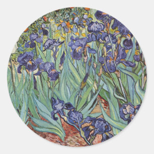 Adesivo Redondo Íris de Van Gogh Pintura Impressionista