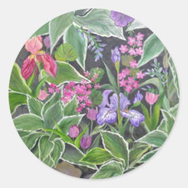 Adesivo Redondo Iris Garden Sticker