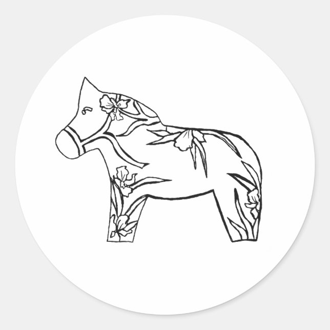 Adesivo Redondo Iris Horse Sticker (Frente)