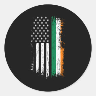Adesivo Redondo Irish American Flag Pride Ireland Usa