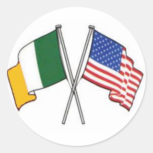Adesivo Redondo Irish American Sticker (Frente)