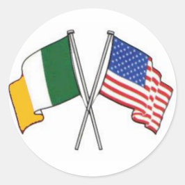 Adesivo Redondo Irish American Sticker