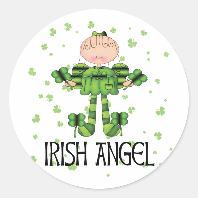 Adesivo Redondo Irish Angel (Frente)