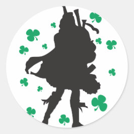 Adesivo Redondo Irish Bagpiper Stickers