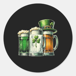 Adesivo Redondo Irish Beer Ireland Flag Dia de São Patrício