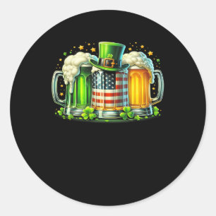 Adesivo Redondo Irish Beer Ireland - Partido do Bebendo Dia de São