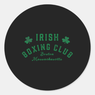 Adesivo Redondo Irish Boxing Club - Boston Machusets 2