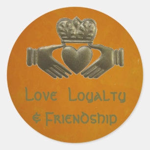 Adesivo Redondo Irish Claddagh Sticker