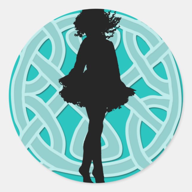 Adesivo Redondo Irish Dance Celtic Light Sticker (Frente)