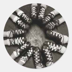 Adesivo Redondo Irish Dance Ghillies Stickers