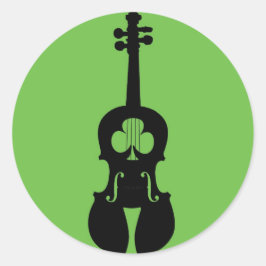 Adesivo Redondo Irish Fiddle Sticker