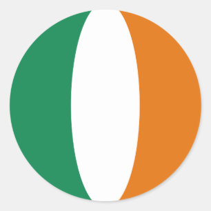 Adesivo Redondo Irish Fisheye Flag Sticker