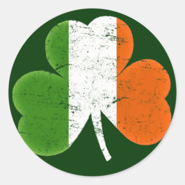 Adesivo Redondo Irish Flag Classic Shamrock