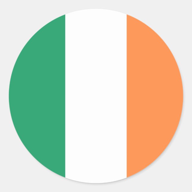 Adesivo Redondo Irish Flag, Flag of Republic of Ireland (Frente)