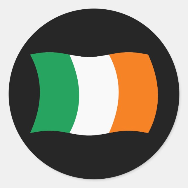 Adesivo Redondo Irish Flag Sticker (Frente)