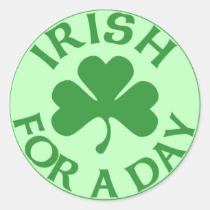 Adesivo Redondo Irish For A Day Stickers