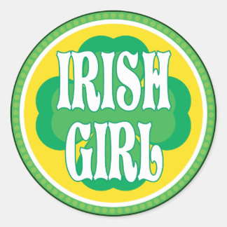 Adesivo Redondo Irish Girl