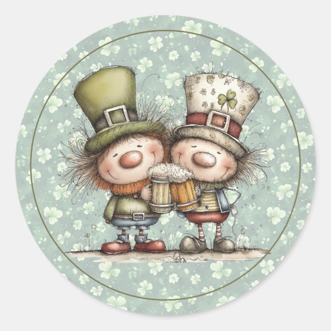 Adesivo Redondo Irish‑Inspired St. Patrick’s Day Envelope Seal (Frente)